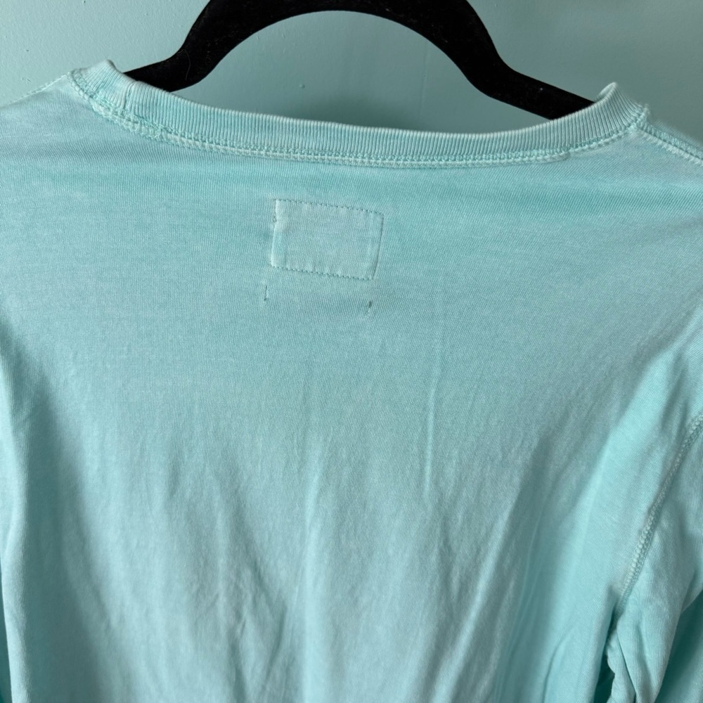 Men’s Goodfellow & Co. Aqua Long Sleeve Crew Neck Tee Chest Pocket Size Medium - Picture 8 of 9